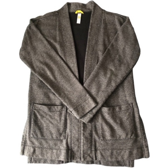 LOLE oversized Grey fleece open cardigan sweater with pockets. Size XS - Picture 8 of 12